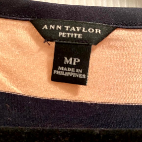 Ann Taylor Striped Fringe Knit Top - Picture 3 of 3